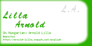 lilla arnold business card